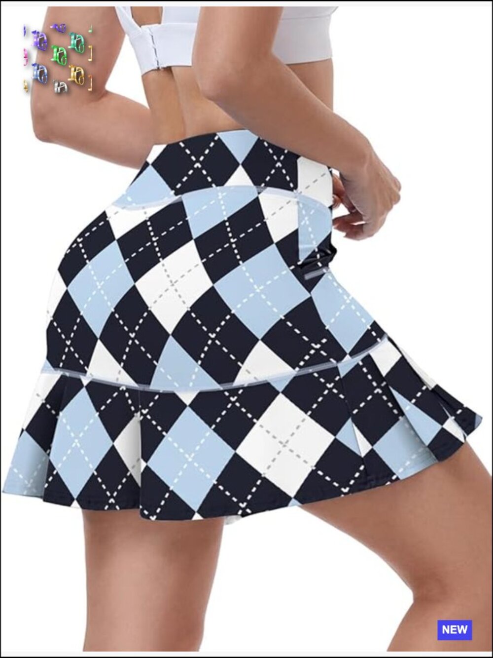 Pleated Tennis Skort with Pockets High Waisted Athletic Golf Skirt Built-in